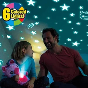 Baby Stuffed Animal Toy with Starry Light Projector