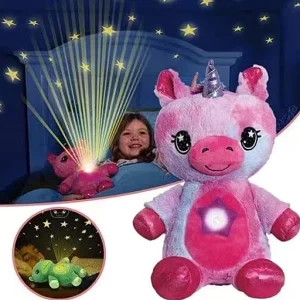 Baby Stuffed Animal Toy with Starry Light Projector