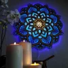 Handmade Wooden Mandala Wall Lamp