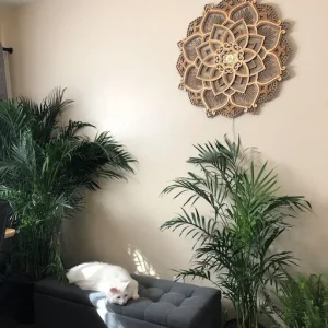 Handmade Wooden Mandala Wall Lamp