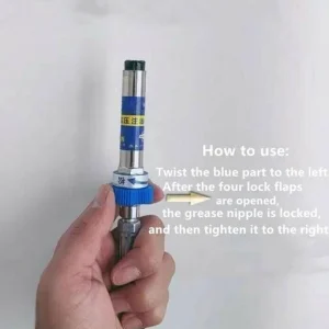 High Pressure Grease Gun Coupler Coupling End Fitting M6/M8/M10 Grease Mouth Adapter Connector