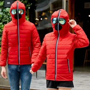 Hooded Winter Jacket with Glasses