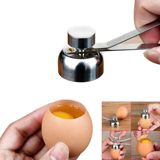 Stainless Steel Egg Separator Creative Kitchen Tools HEROPIE Egg Opener Eggshell Cracker Cutter 