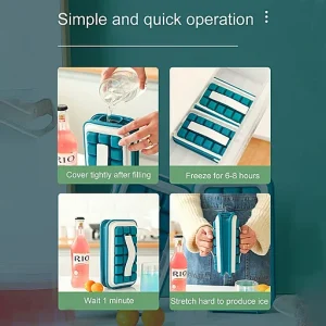 Portable Sealed Ice Cube Case Ice Ball Maker Tray