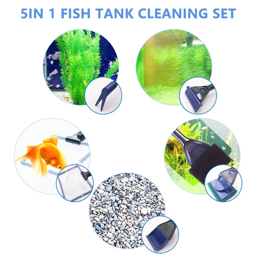 5 in 1 Aquarium Cleaning Tools Aquarium Tank Clean Set