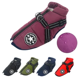 Pet Winter Jacket with Harness