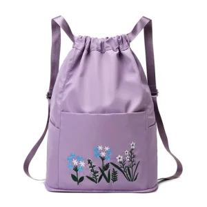Multifunctional Fitness Travel Bag Folding Backpack Lightweight Large Sports Bag Hiking Daypack Bag for Women