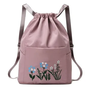 Multifunctional Fitness Travel Bag Folding Backpack Lightweight Large Sports Bag Hiking Daypack Bag for Women