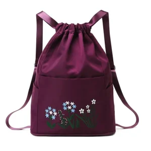 Multifunctional Fitness Travel Bag Folding Backpack Lightweight Large Sports Bag Hiking Daypack Bag for Women