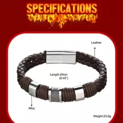 Magnetic Man Charm Masculinity Leather Bracelet