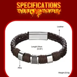 Magnetic Man Charm Masculinity Leather Bracelet