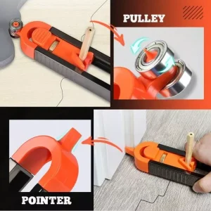 Profile Scribing Ruler Contour Gauge with Lock Adjustable Locking Precise Woodworking Measuring Gauge Measurement Tool