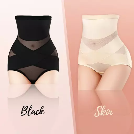 Cross Compression Abs Shaping Pants Women High Waist Panties Slimming Body  Shaper Shapewear Knickers Tummy Control Corset Girdle