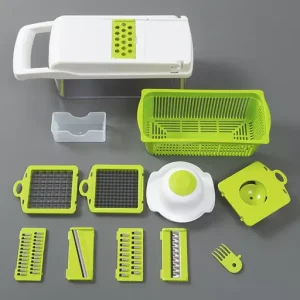 11 in 1 Vegetable Chopper Fruit Slicer Mandoline Slicer Cutter with Drain Basket Potato Onion Chopper Dicer