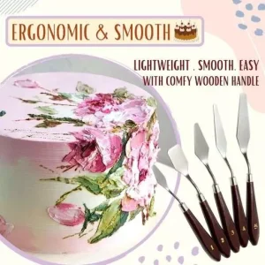 5 Pcs Stainless Steel Baking Pastry Spatulas