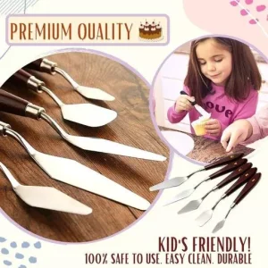 5 Pcs Stainless Steel Baking Pastry Spatulas