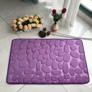Cobblestone Embossed Bathroom Bath Mat
