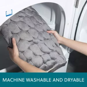 Cobblestone Embossed Bathroom Bath Mat