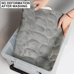 Cobblestone Embossed Bathroom Bath Mat