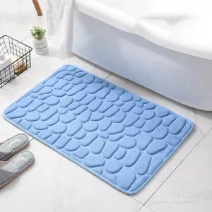 Cobblestone Embossed Bathroom Bath Mat
