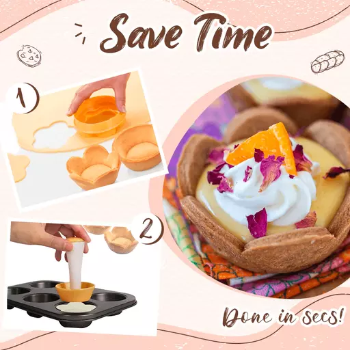 Pastry Dough Tamper Kit Kitchen Flower Round Cookie Cutter Set