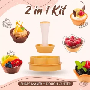 Pastry Dough Tamper Kit Kitchen Flower Round Cookie Cutter Set
