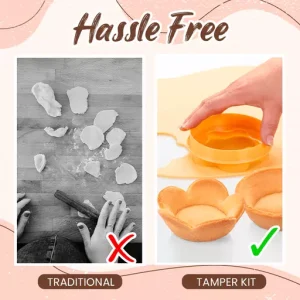 Pastry Dough Tamper Kit Kitchen Flower Round Cookie Cutter Set
