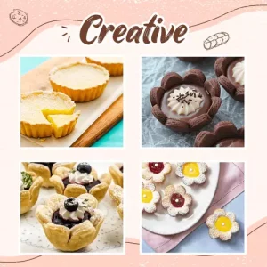 Pastry Dough Tamper Kit Kitchen Flower Round Cookie Cutter Set