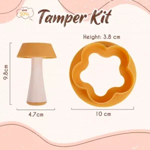 Pastry Dough Tamper Kit Kitchen Flower Round Cookie Cutter Set