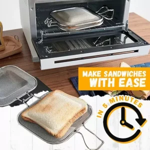 Portable Sandwich Roasting Rack Non-Stick Collapsible Rectangle Wire Rack