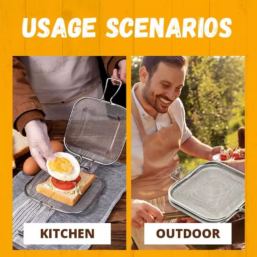 Portable Sandwich Roasting Rack Non-Stick Collapsible Rectangle Wire Rack