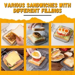 Portable Sandwich Roasting Rack Non-Stick Collapsible Rectangle Wire Rack