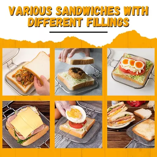 Portable Sandwich Roasting Rack Non-Stick Collapsible Rectangle Wire Rack
