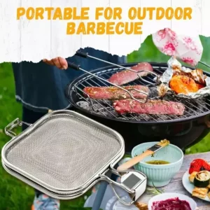 Portable Sandwich Roasting Rack Non-Stick Collapsible Rectangle Wire Rack