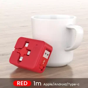 Three in One Charging Cable Roll Macaron Telescopic Storage Bracket