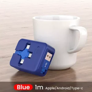 Three in One Charging Cable Roll Macaron Telescopic Storage Bracket
