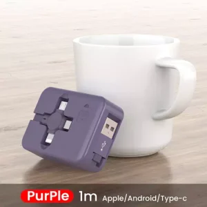 Three in One Charging Cable Roll Macaron Telescopic Storage Bracket