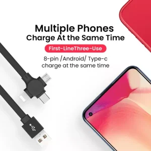 Three in One Charging Cable Roll Macaron Telescopic Storage Bracket