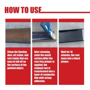Water-Based Metal Rust Remover, Rust Conversion Agent Water-Based Primer