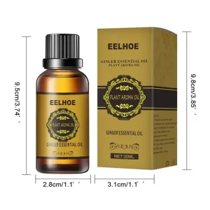 Belly Drainage Ginger Oil, Lymphatic Drainage Ginger Oil, Slimming Tummy Ginger Oil, Ginger Essential Oil