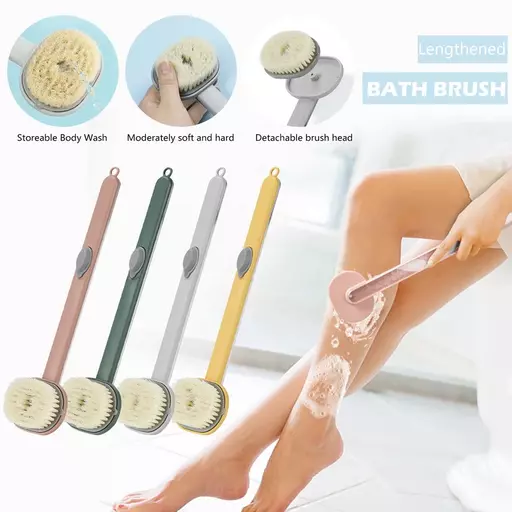 Long Handle Liquid Bath Brush Bathroom Body Brushes Back Body Bath Shower  Sponge Exfoliating Scrub Massager Skin Cleaning Tools