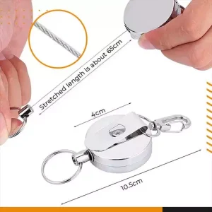 Retractable Keychain with Belt Clip