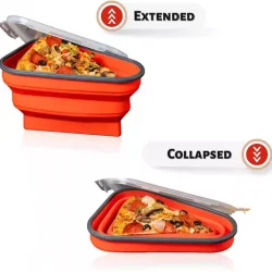 Reusable Pizza Storage Container with 5 Microwavable Serving Trays