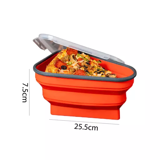 Reusable Pizza Slice Container Storage, Tray and Saver to Organize & Save  Space with BPA-Free Microwavable Heat & Shock Resistant Tempered Glass