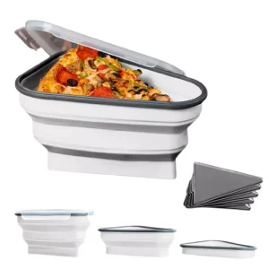 Reusable Pizza Storage Container with 5 Microwavable Serving Trays