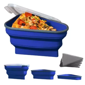 Reusable Pizza Storage Container with 5 Microwavable Serving Trays