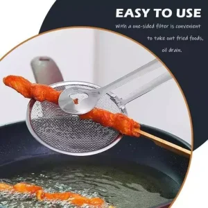 Stainless Steel Oil Leak Clamp Kitchen Filter Scoop Small Strainer