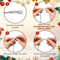 24 Days Countdown Calendar DIY Christmas Bracelets Set