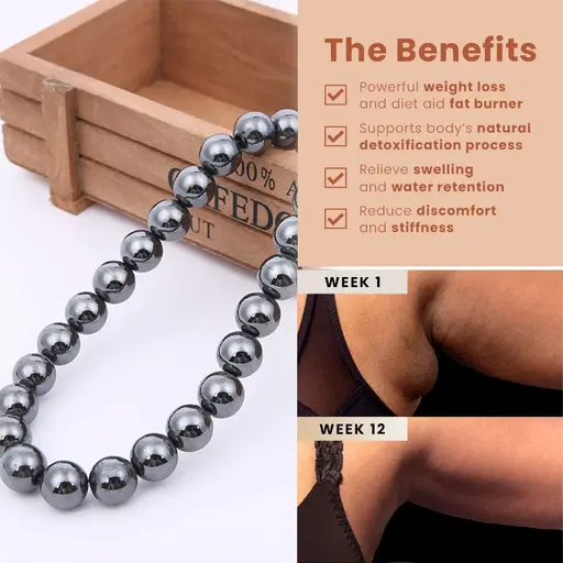 Magnetic Black Hematite Weight Loss Necklace
