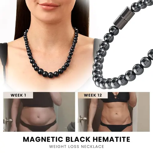 Magnetic Black Hematite Weight Loss Necklace